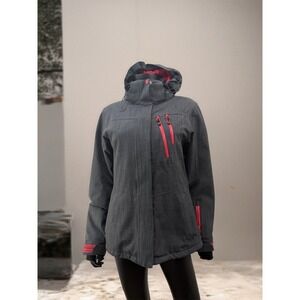 McKinley RECCO Ski Jacket Women M Waterproof Insulated Snow Coat Gray